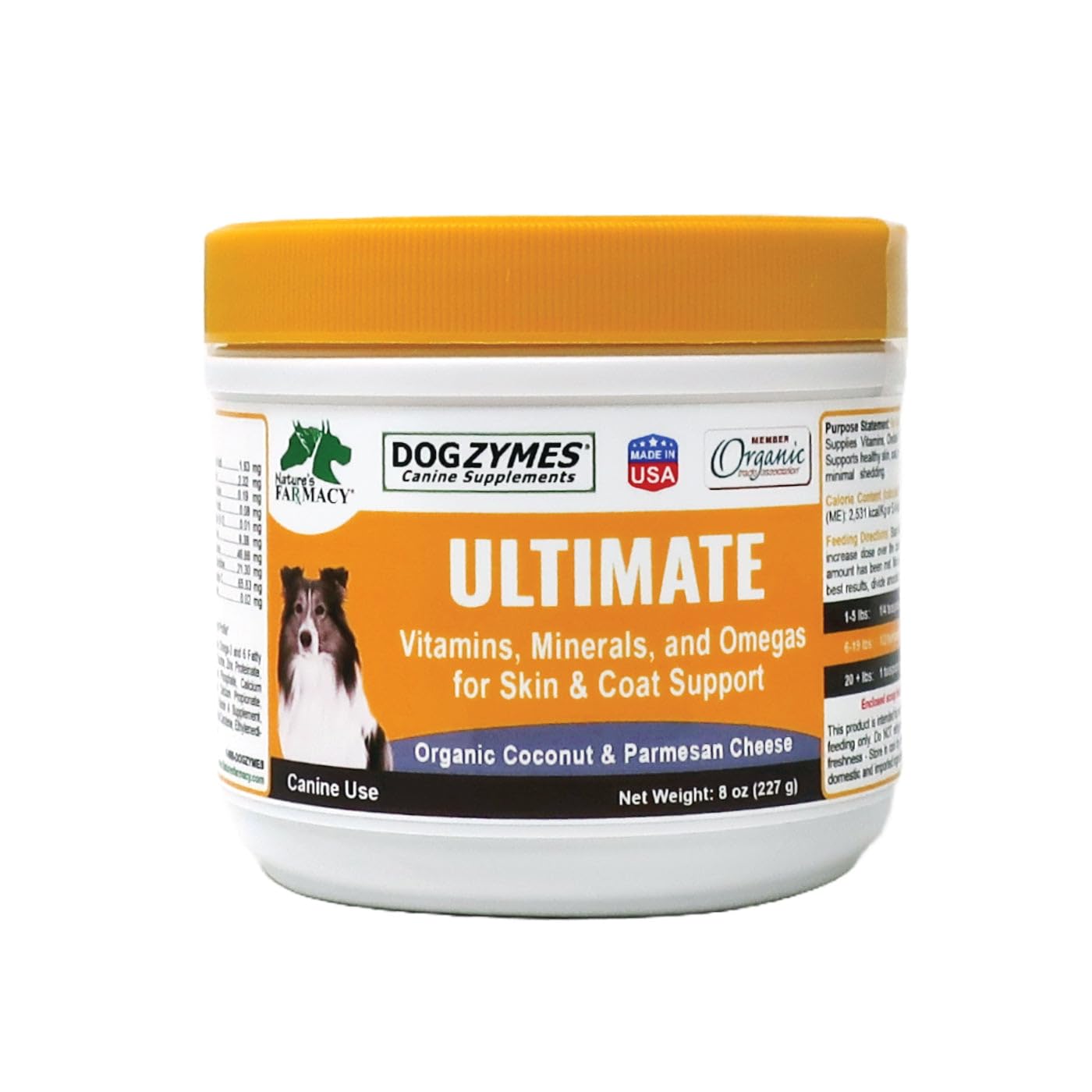 Dogzymes Ultimate Skin and Coat with Algal Oil and Organic Coconut 8 Ounce product thumbnail 3