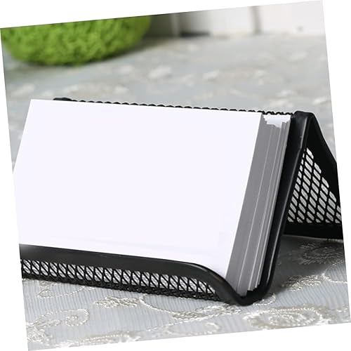 Miniatura 8 de 4 soportes de malla metálica para tarjetas de visita para oficina, organizador de exhibición de escritorio para tarjetas de presentación profesional