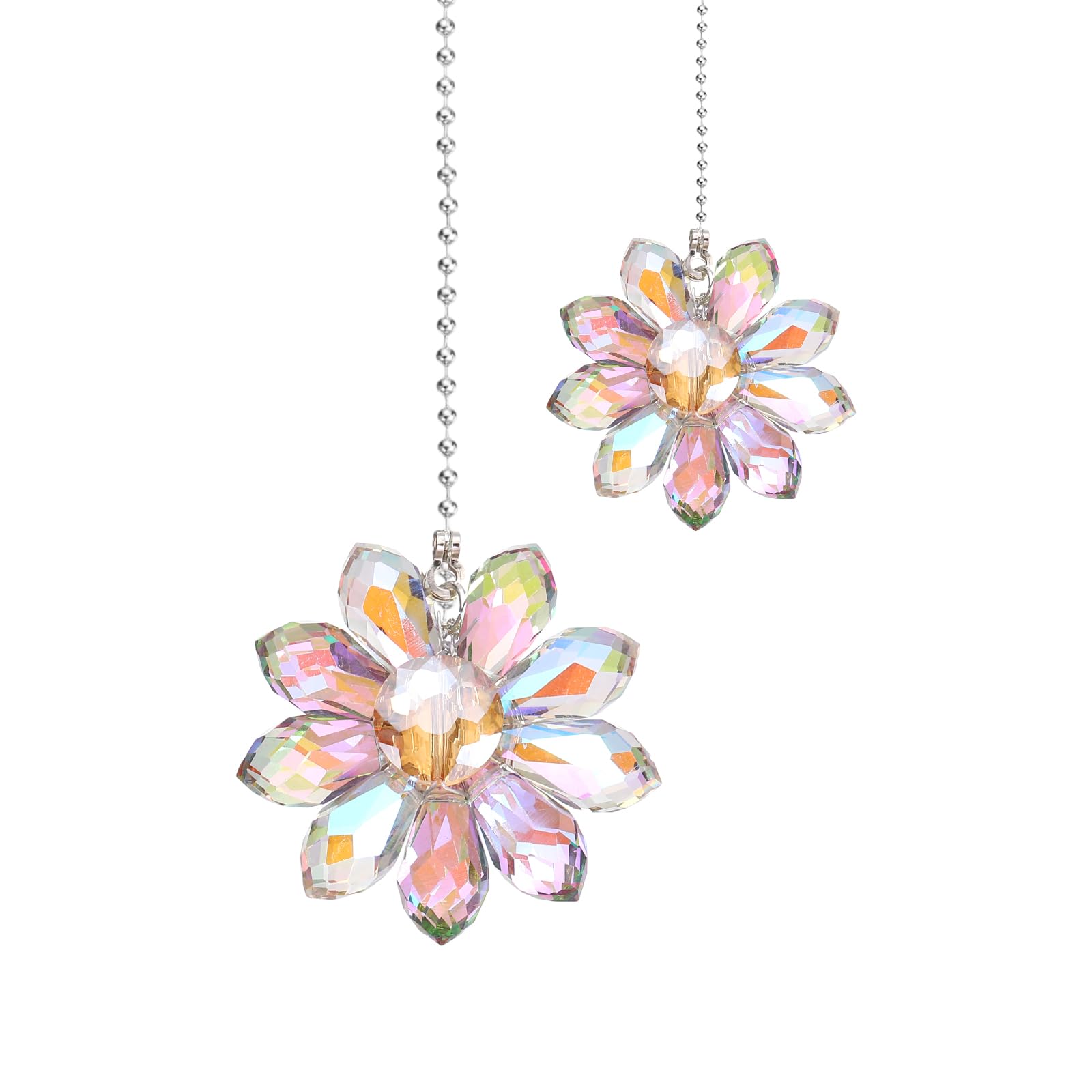 Ceiling Fan Pull Chains - Green Crystal Pendants -9