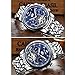 Swiss Men's Stainless Steel Blue Tourbillon Automatic Mechanical Watch