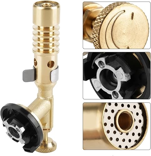 Miniatura 8 de Lámpara de comida recargable Jet potenteProfesional Portátil Latón Cocina Cocina Gas Butano Antorcha Culinaria Soldadura BBQ Pistola de Llama