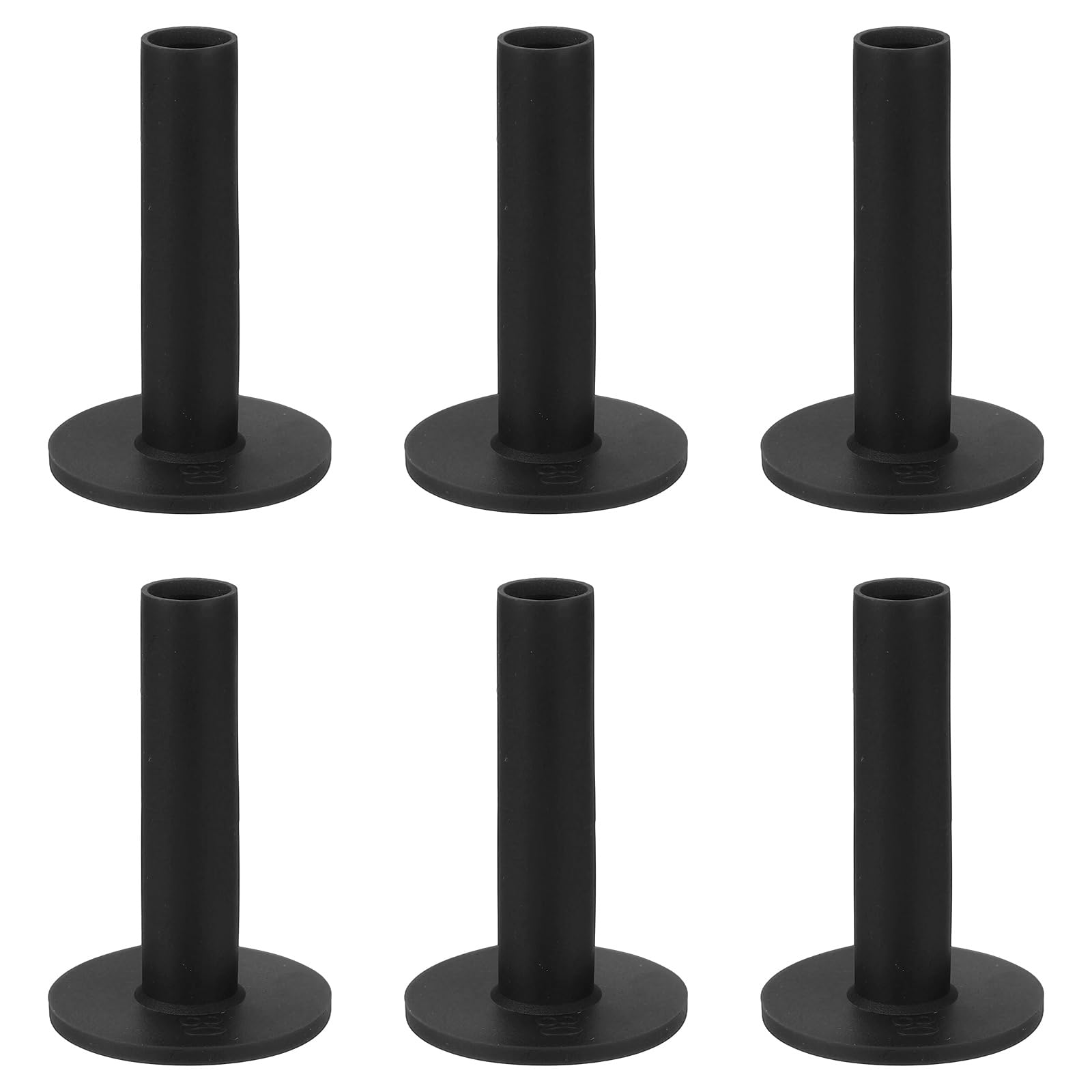 YELARXI Rubber Golf Practice Tee, Driving Tee 3.1 Inch & 6 Pack & Rubber & Black-Fitting for (Indoor/Outdoor/Golf Hitting Mats/Courses/Backyards/Lawns) — image 1