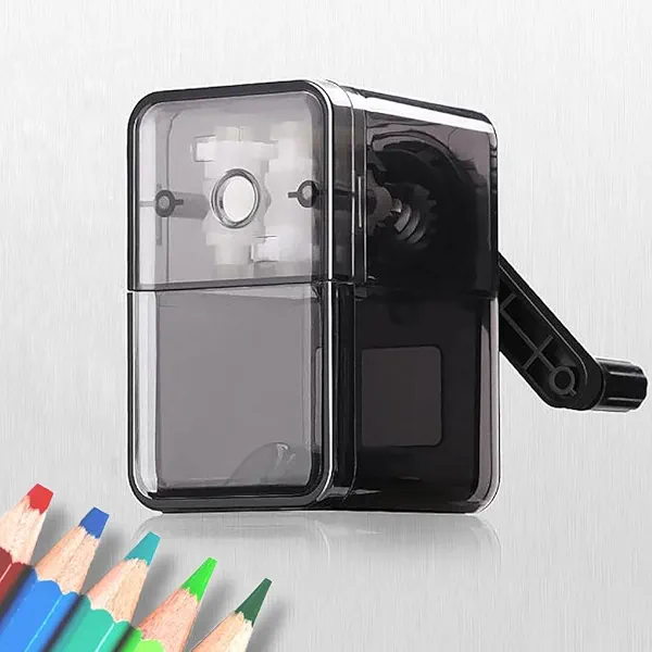 ZCVXCC Manual Pencil Sharpener，Pencil Sharpener Black，Five Gears Adjustable Pencil Nib，Stronger Helical Blade，Applicable to No.2 Pencil/Colored/Art Pencils