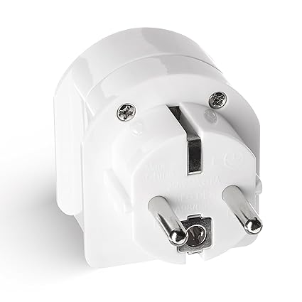 Ceptics SA-EU South Africa to Europe Schuko Grounded Plug Adapter (250V - Max 13A)