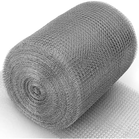 Valchoose Upgraded 5” X 50 Ft Wire Mesh Hole Fill Fabric, Stainless Steel Gap Blocker Easy to Work with, Flexible Stretchy Hardware Cloth Fabric DIY Kit, Perfect Filler Cover