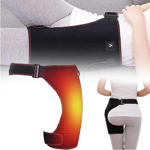 UNISEG Heated Groin Wrap,Heating Hip Brace,12V Heated Groin Wrap Hot