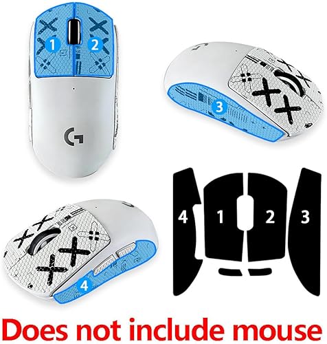 Miniatura 6 de Paneles laterales de ratóncinta de agarre antisudor para Logitech G Pro X Superlight de segunda generación inalámbrico para juegos (negro)