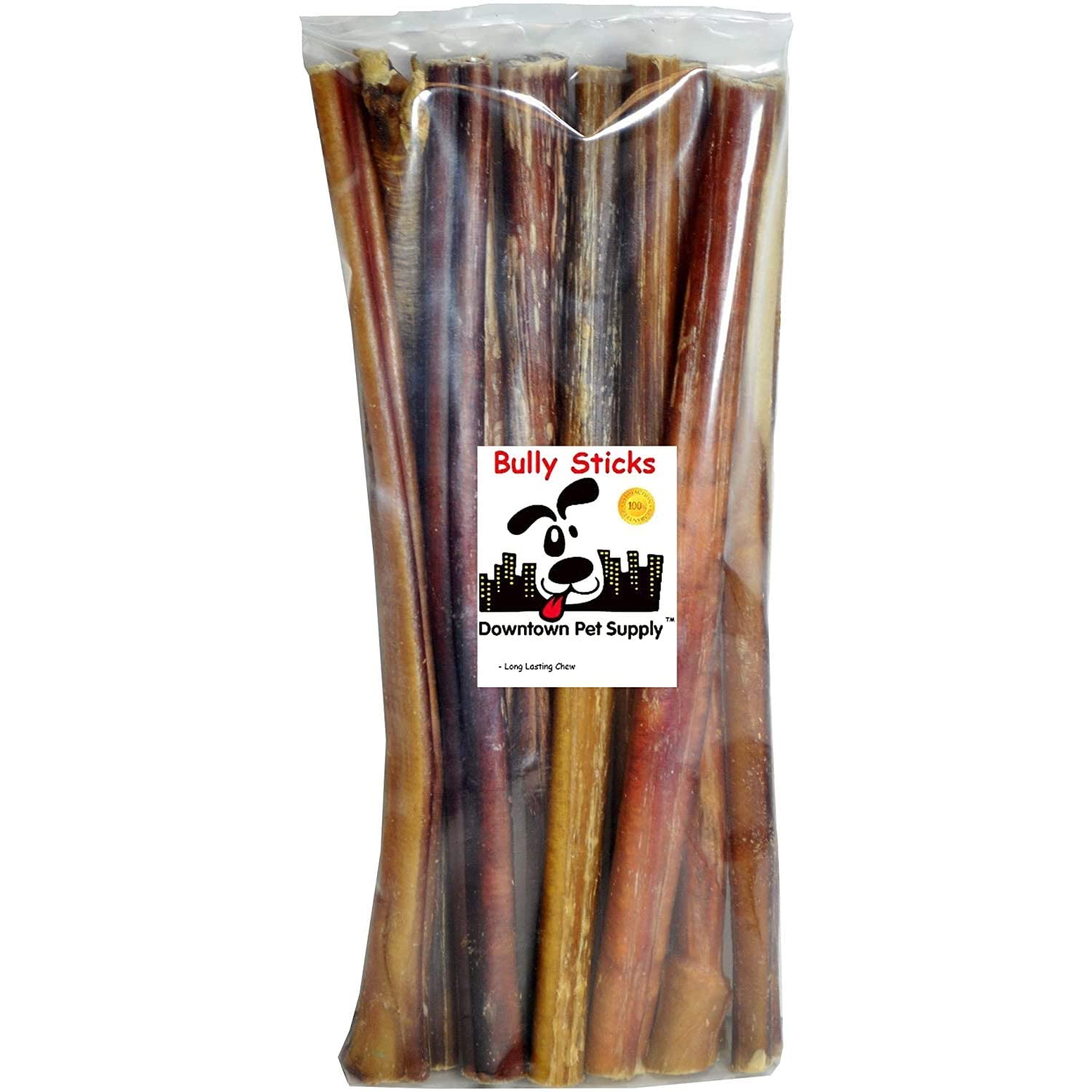 Downtown Pet Supply Bully Sticks - 12" REGULAR -1/2 LB -SOUTH AMERICA & TURKEY