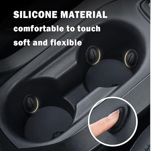 Miniatura 3 de 6 limitadores de posición de taza de automóvil, inserto de silicona para portavasos de automóvil con autoadhesivo, accesorios universales para