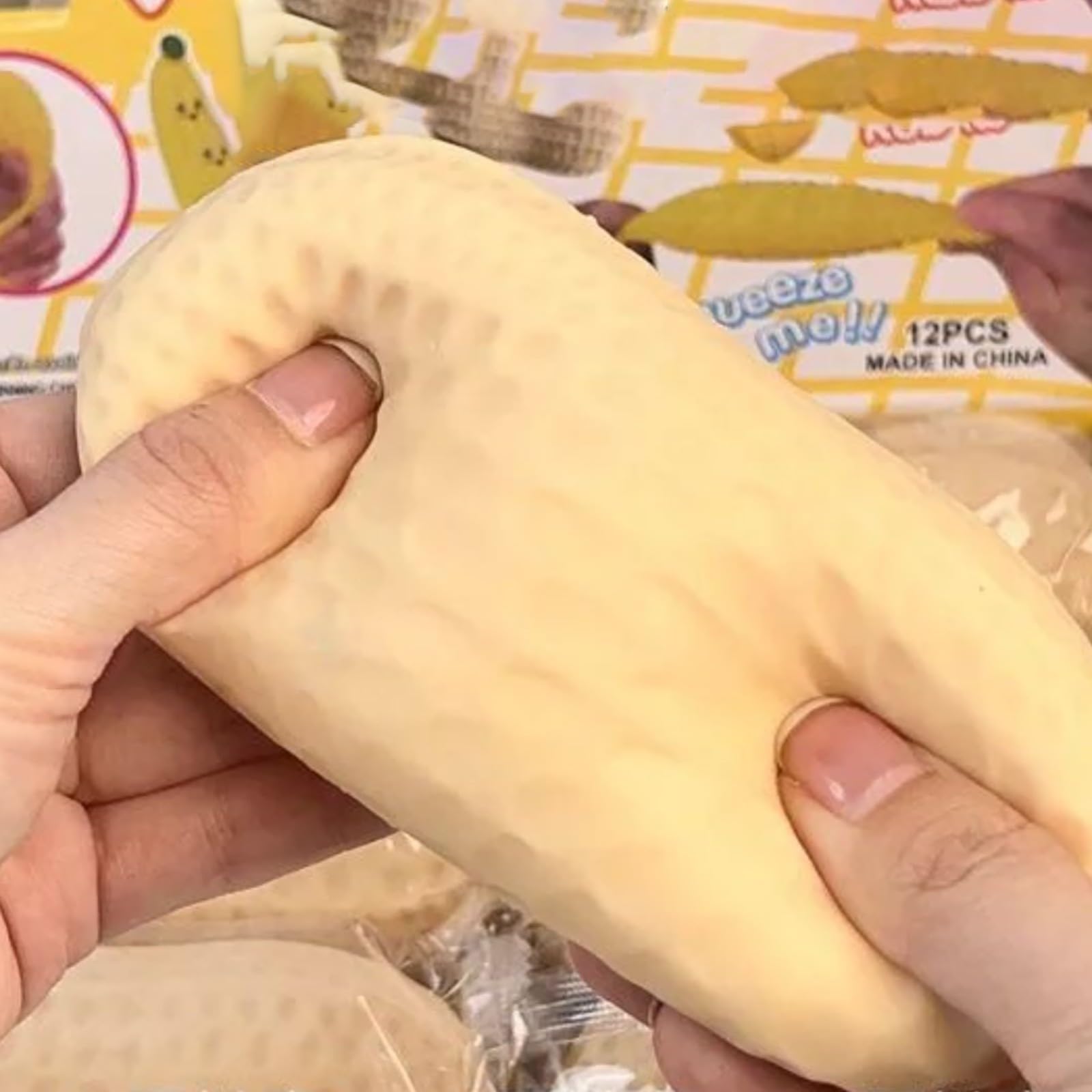 Giocattolo Squeezable a Forma di Arachide, Antistress, Giocattolo a Forma di Arachide Realistico, Palle Antistress Non Tossiche, Fidget per Bambini e Adulti (1 PEZZO)