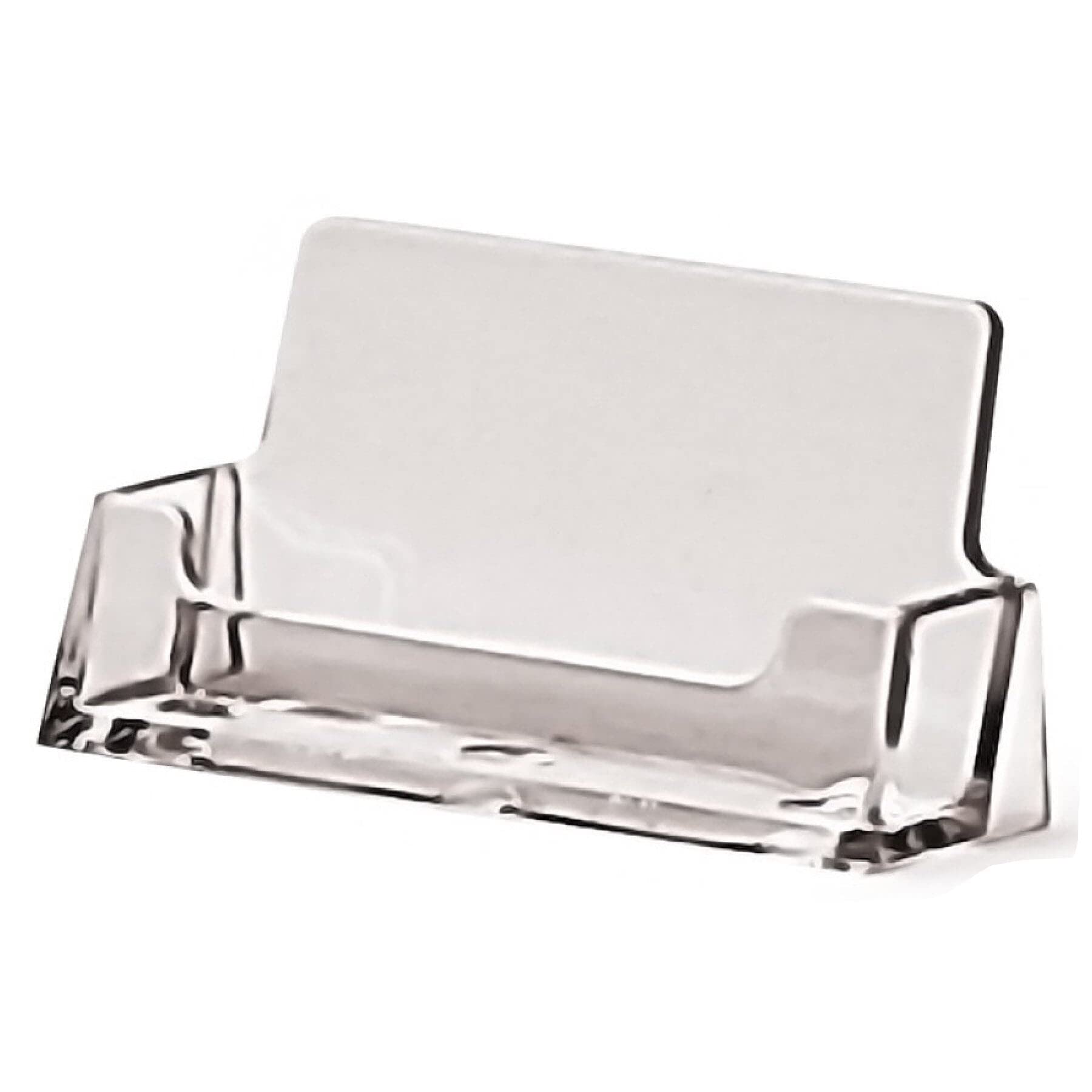 2 Pack Clear Business Card Holder for Desk - Office Display Stand, Acrylic Plastic, Fits 30-50 Cards - Image 3