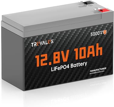 12V 10Ah Lithium LiFePO4 Battery,UL Certified,10A BMS,Lightweight