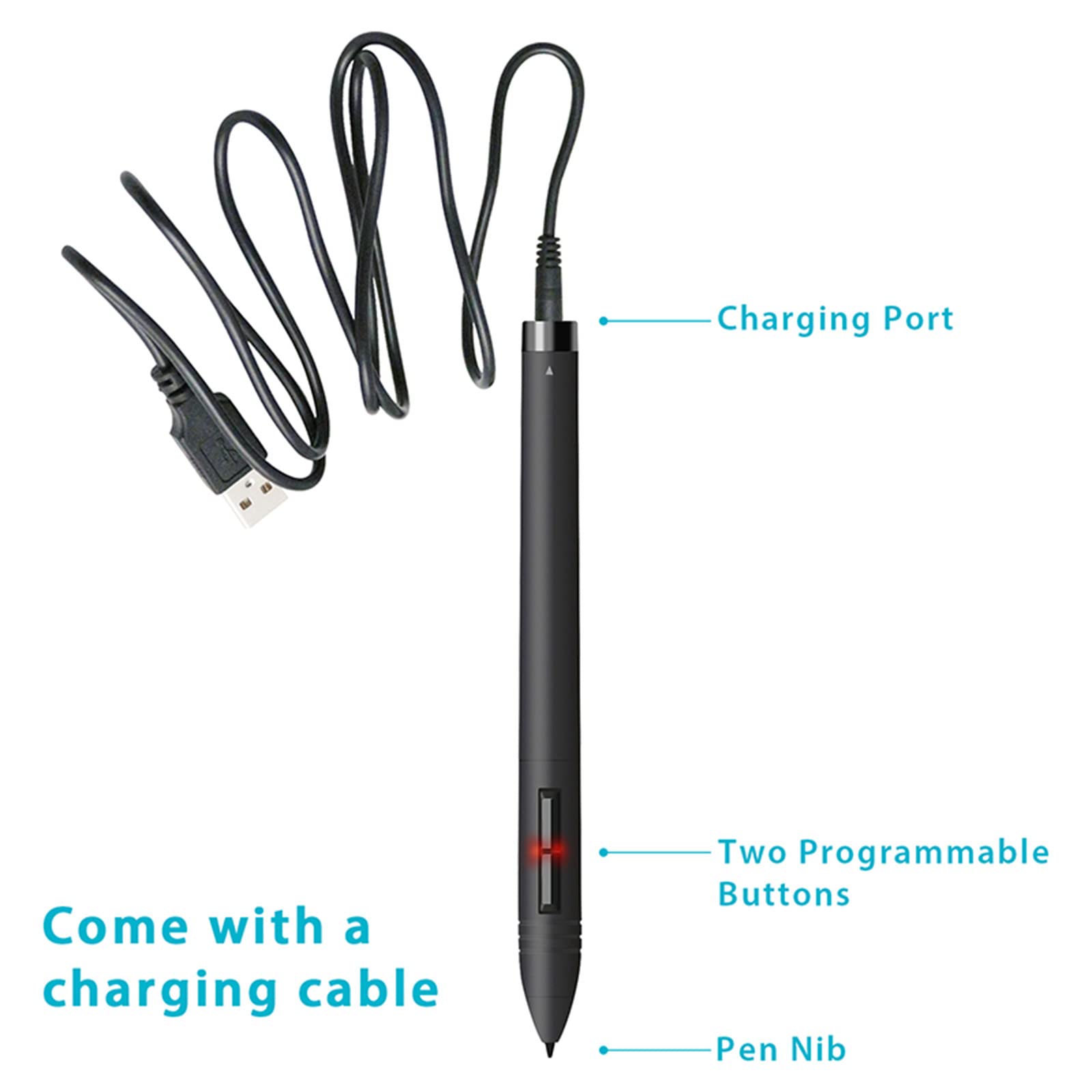 Penna stilo per PEN80 penna digitale ricaricabile per tablet da disegno professionale 420 H420 NEW1060PLUS WH1409