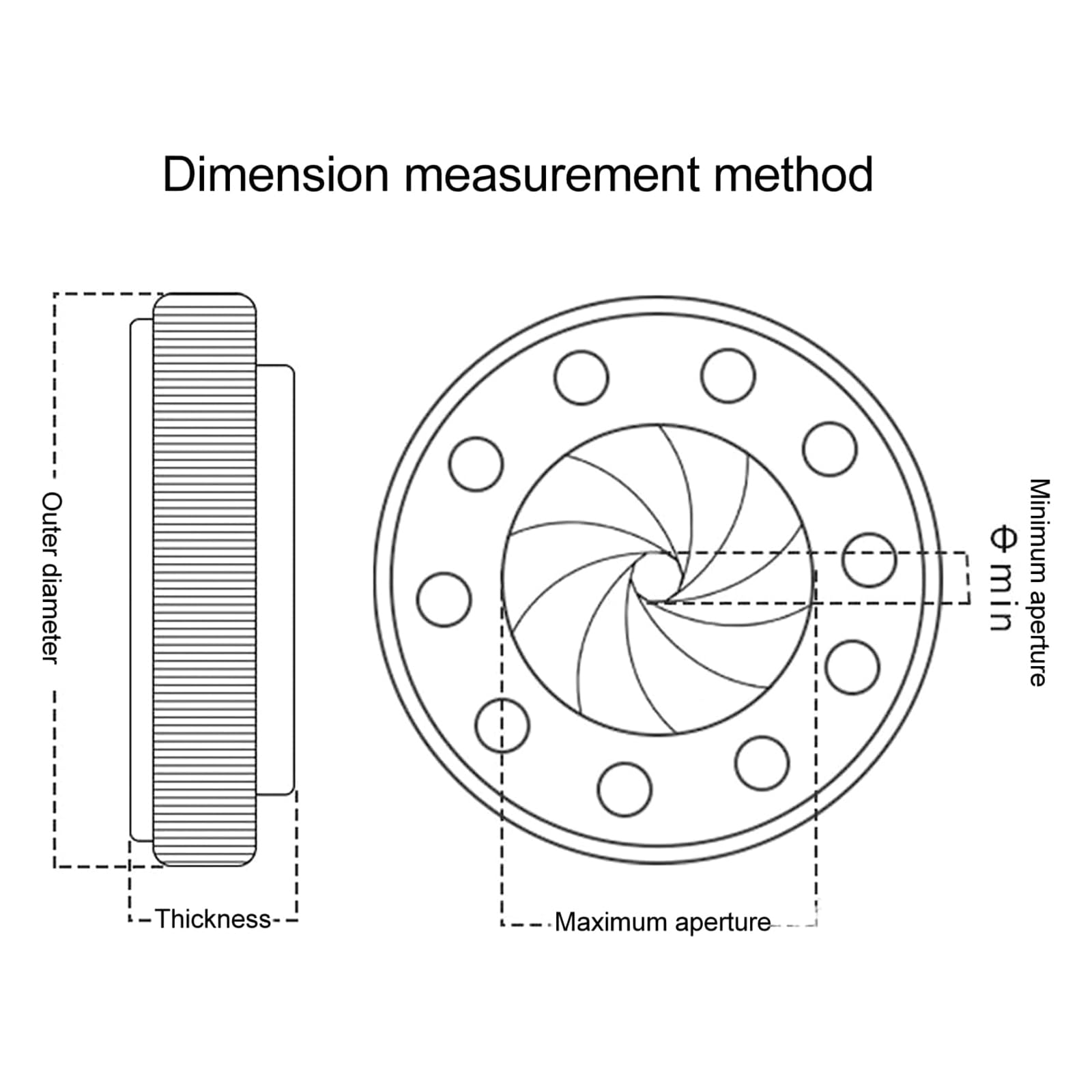 Apertures Diaphragme M30 vers M37 Microscope Adaptateur optique 1,5-26 mm Anneaux d'adaptation pour ouvertures de laboratoire