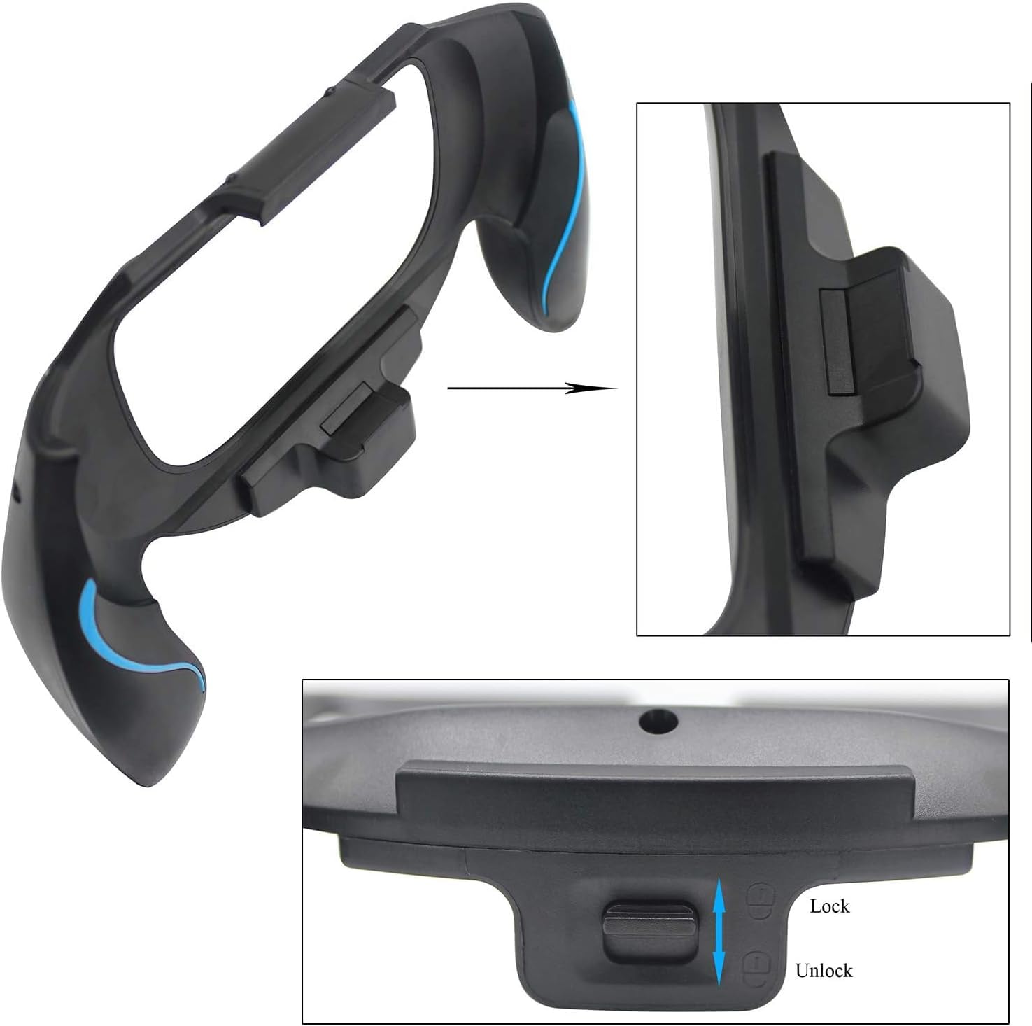 Link-e : Support, Poignée, Manette Ergonomique Compatible avec la Console Sony Playstation Portable PS VITA