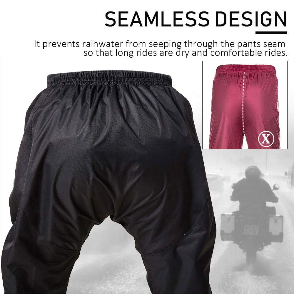 Combinaison Pluie Moto 2 Pièces – Veste + Pantalon Imperméables, Réfléchissants, Légers Et Respirants