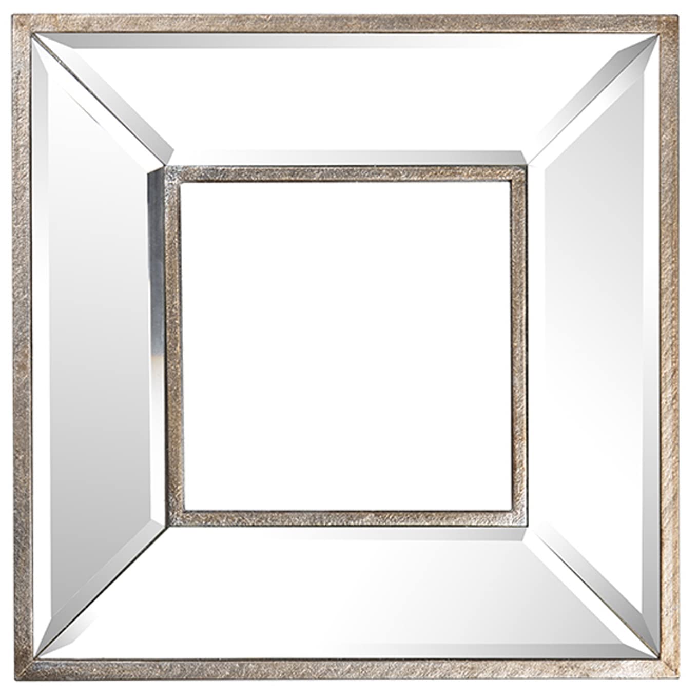 Benjara 18, 14, 11 Inch Modern Accent Wall Mirror, Set of 3 Varied Shapes, Silver