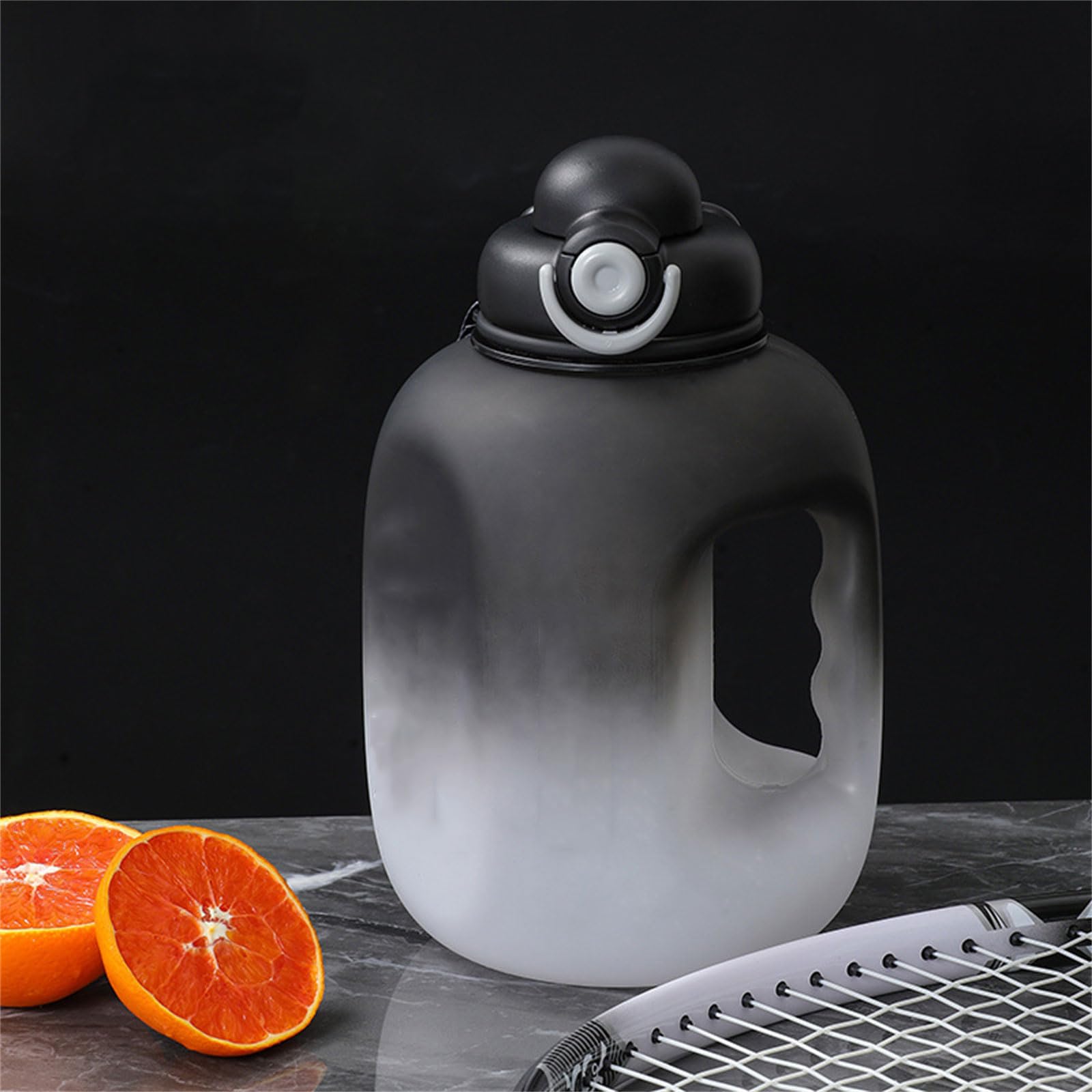 HUANGING Water Bottle with Straw Girls Large Portable Travel Bottles Sports Fitness Cup Drinking Cup with Drinking Cups with Handles and Straws for Adults Dishwasher Safe