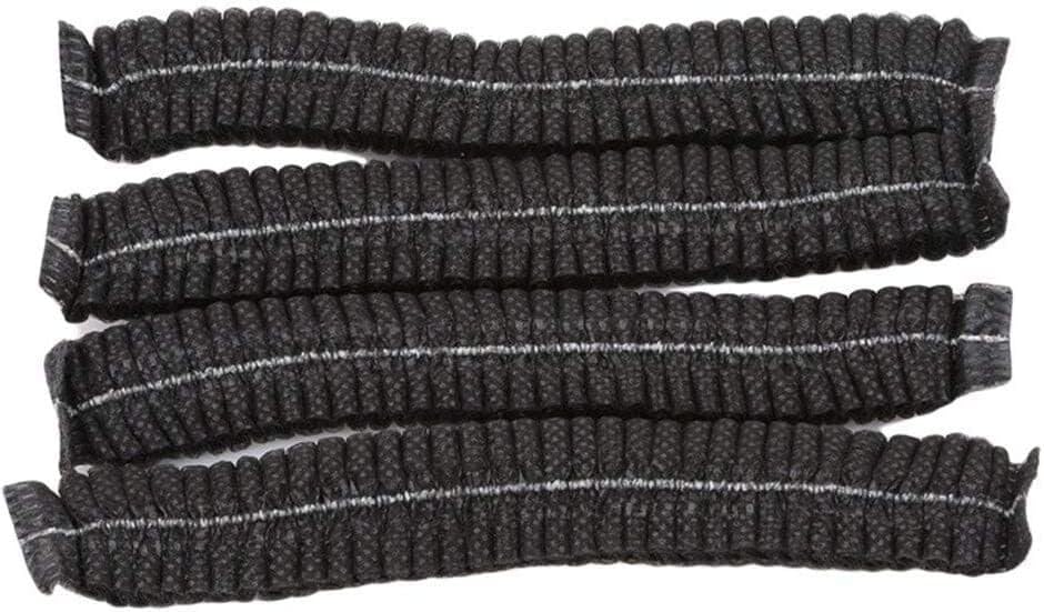Disposable Hairnet Black -100-Pieces | Compressed DISPOSABLE BOUFFANT CAPS Non-woven Hair Cap Mob For Cosmetics, Beauty, Kitchen, Cooking, Home Industries, Hospital, Surgery. Lint-free (Black)