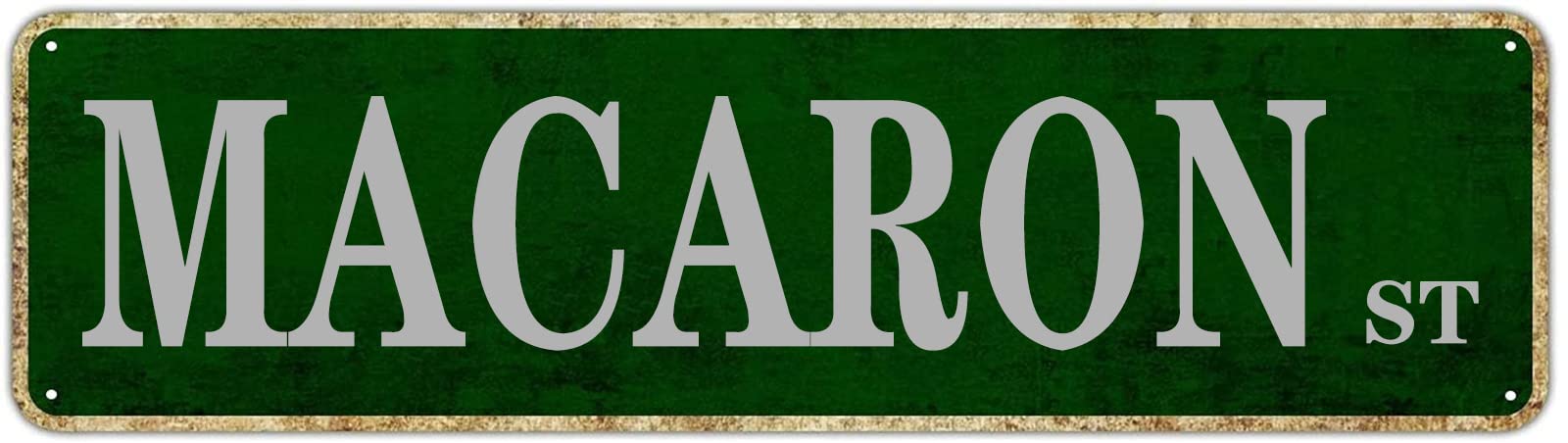 Macaron St Retro Tin Signs Aluminum Metal Sign for Bedroom Kitchen Garden Wall Outdoor Pub Club Hanging Decor 4x16 Inch