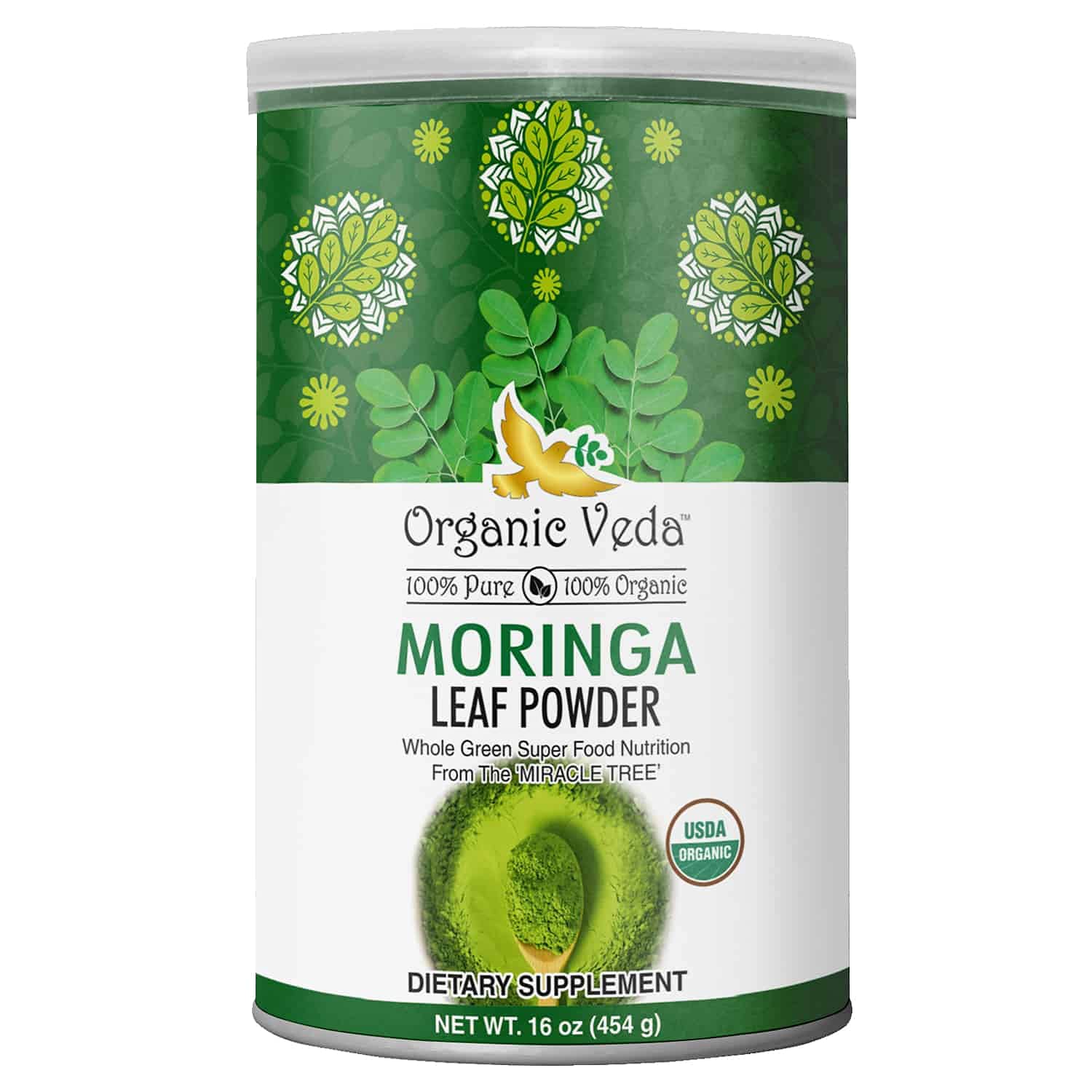 Organic Veda Moringa Leaf Powder 454 Grams