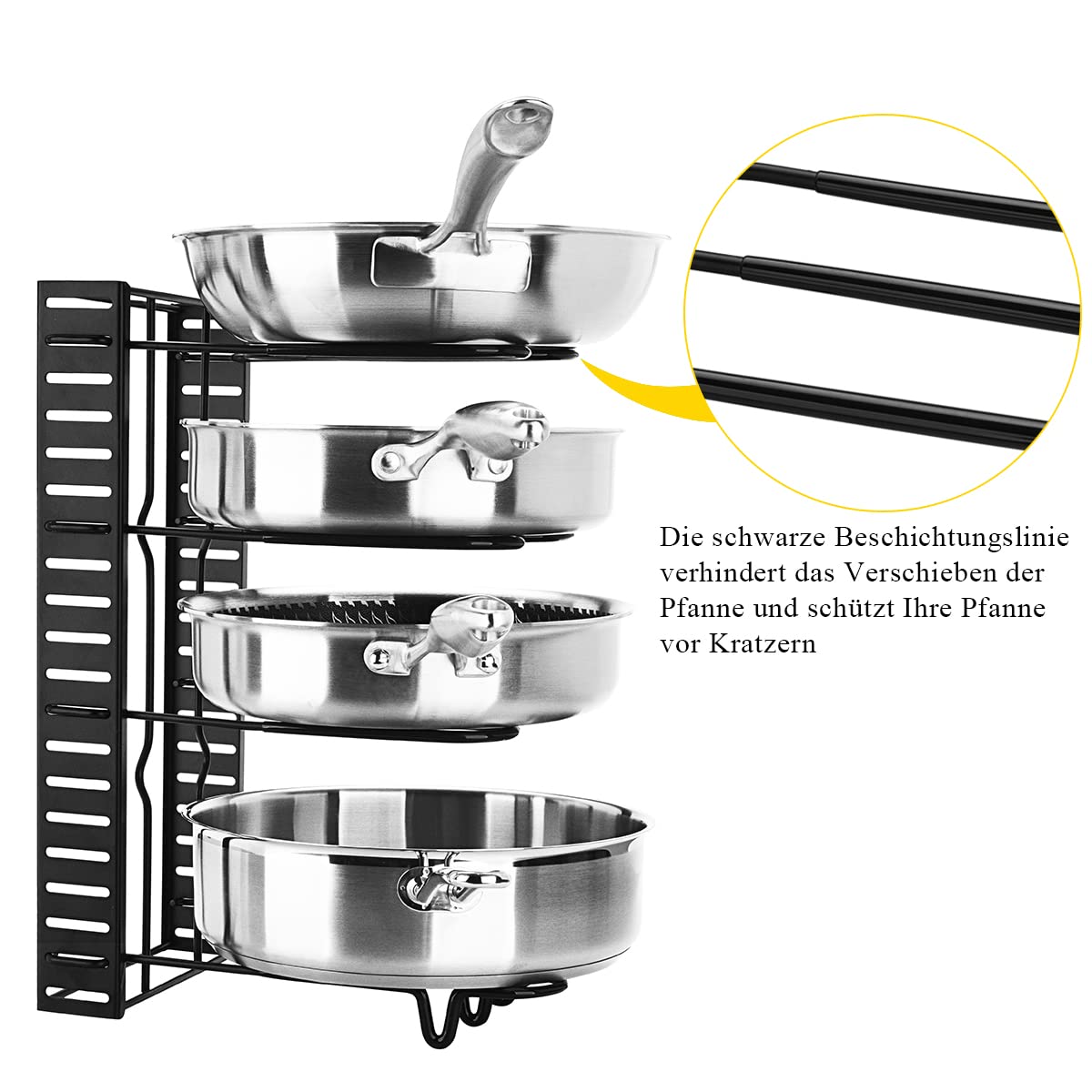 LIVIVO Topfdeckel-Organizer - Verstellbarer Halter Für Küche