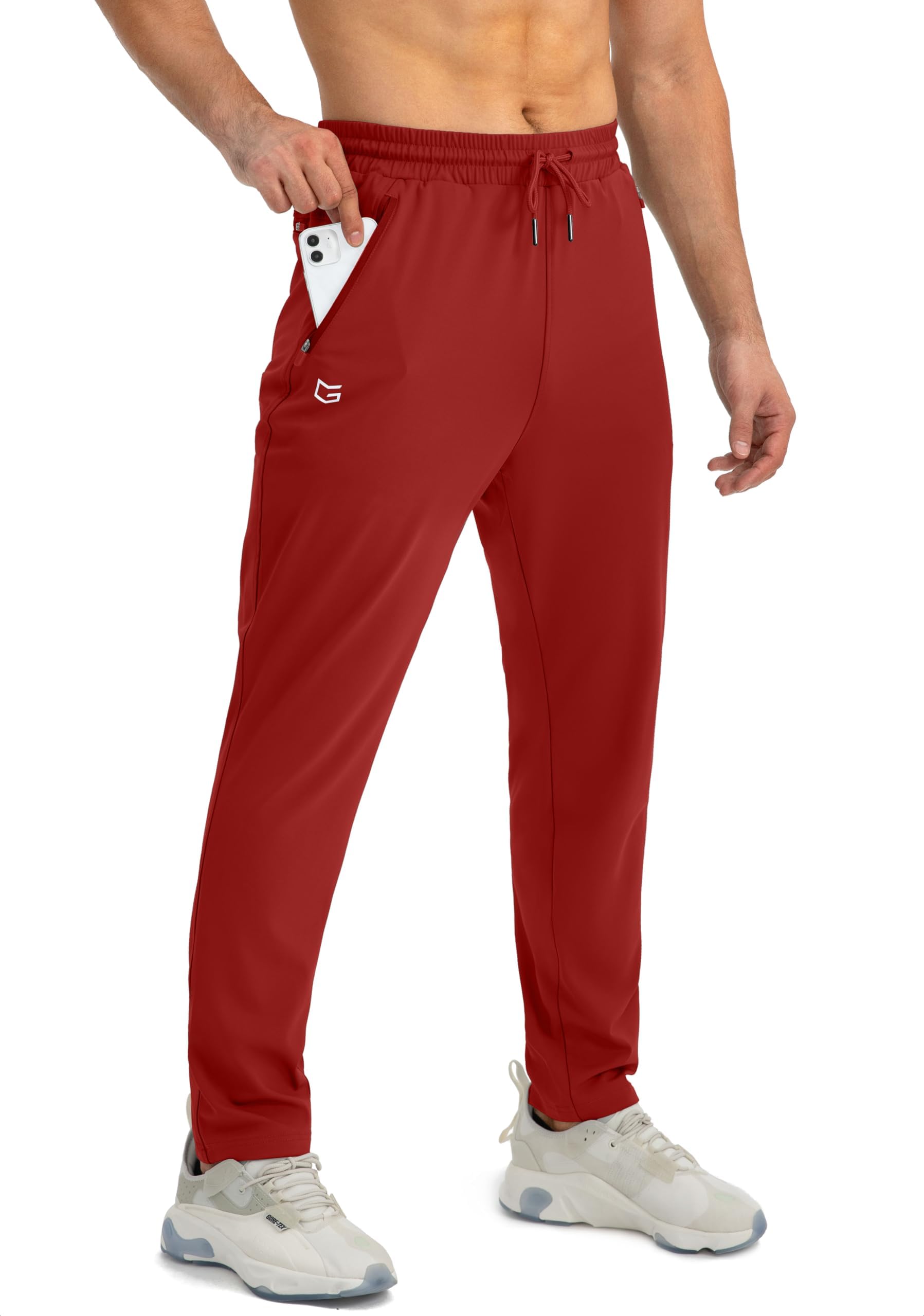 adidas red joggers mens