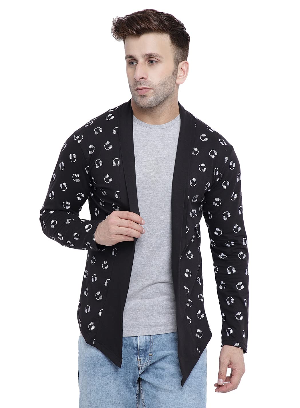 denimholic Mens Front Open Cotton Cardign-picture-15