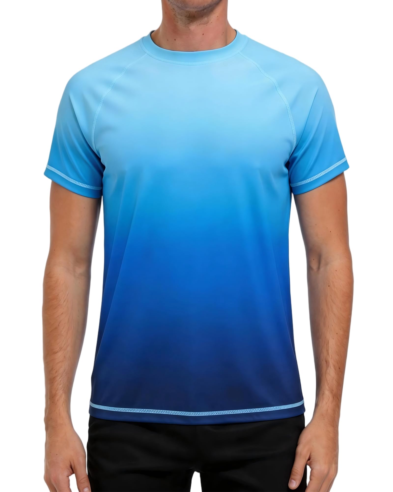 VAYAGER Herren-Badeshirts Rash Guard UPF 50+ Kurzarm, schnell trocknend, lockere Passform, Wassersurf-Shirt
