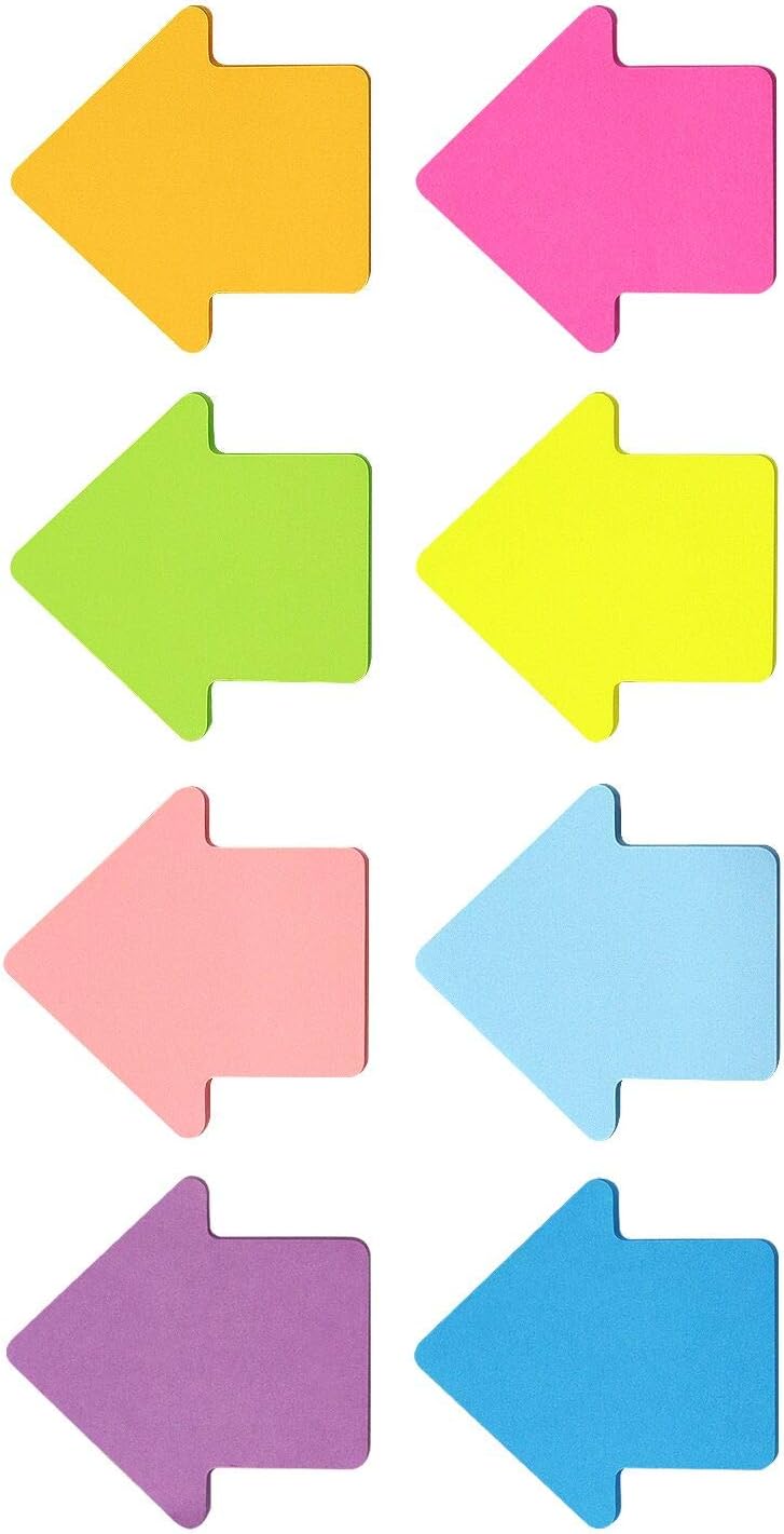 Arrow Shape Sticky Notes 8 Color