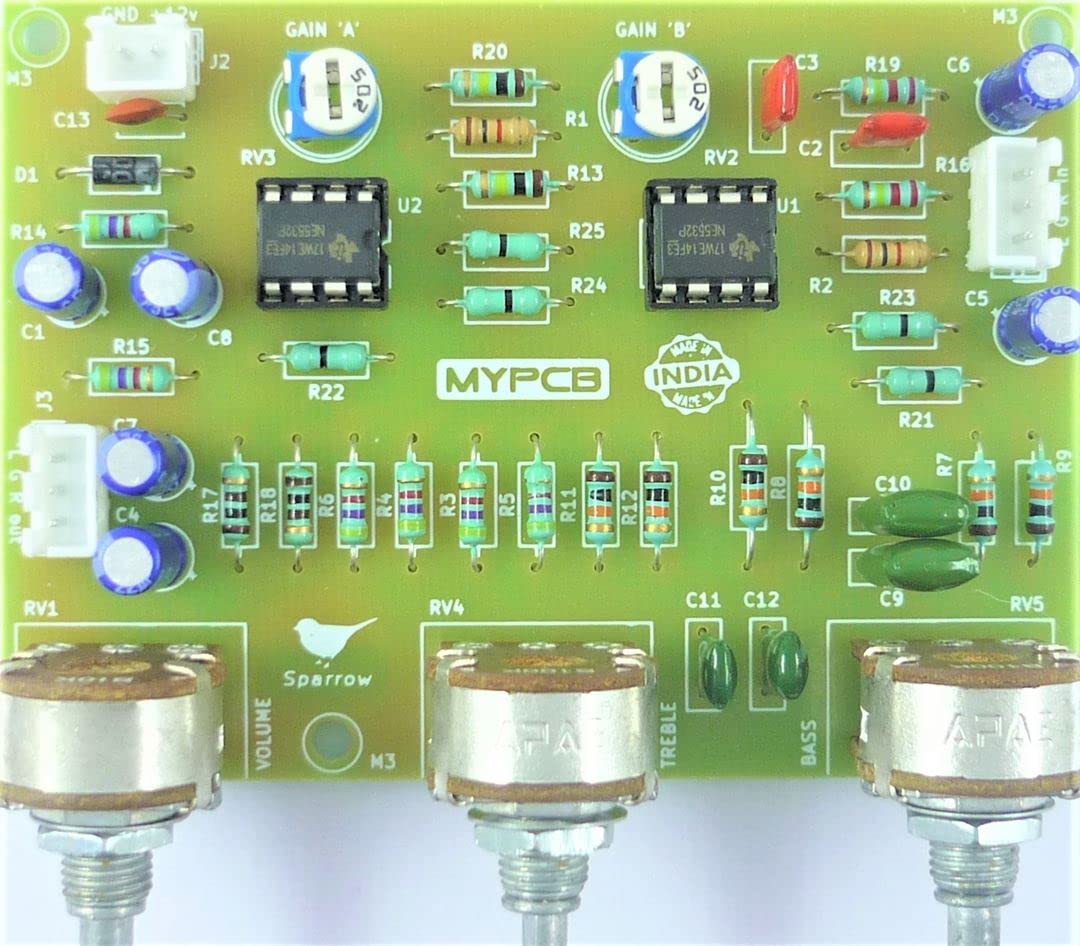 MYPCB Ultra Compact Bass Treble with High Gain Controls using NE5532 Op Amp ic - Assembled Board (B0B8XFFHVQ) Amazon Price History, Amazon Price Tracker