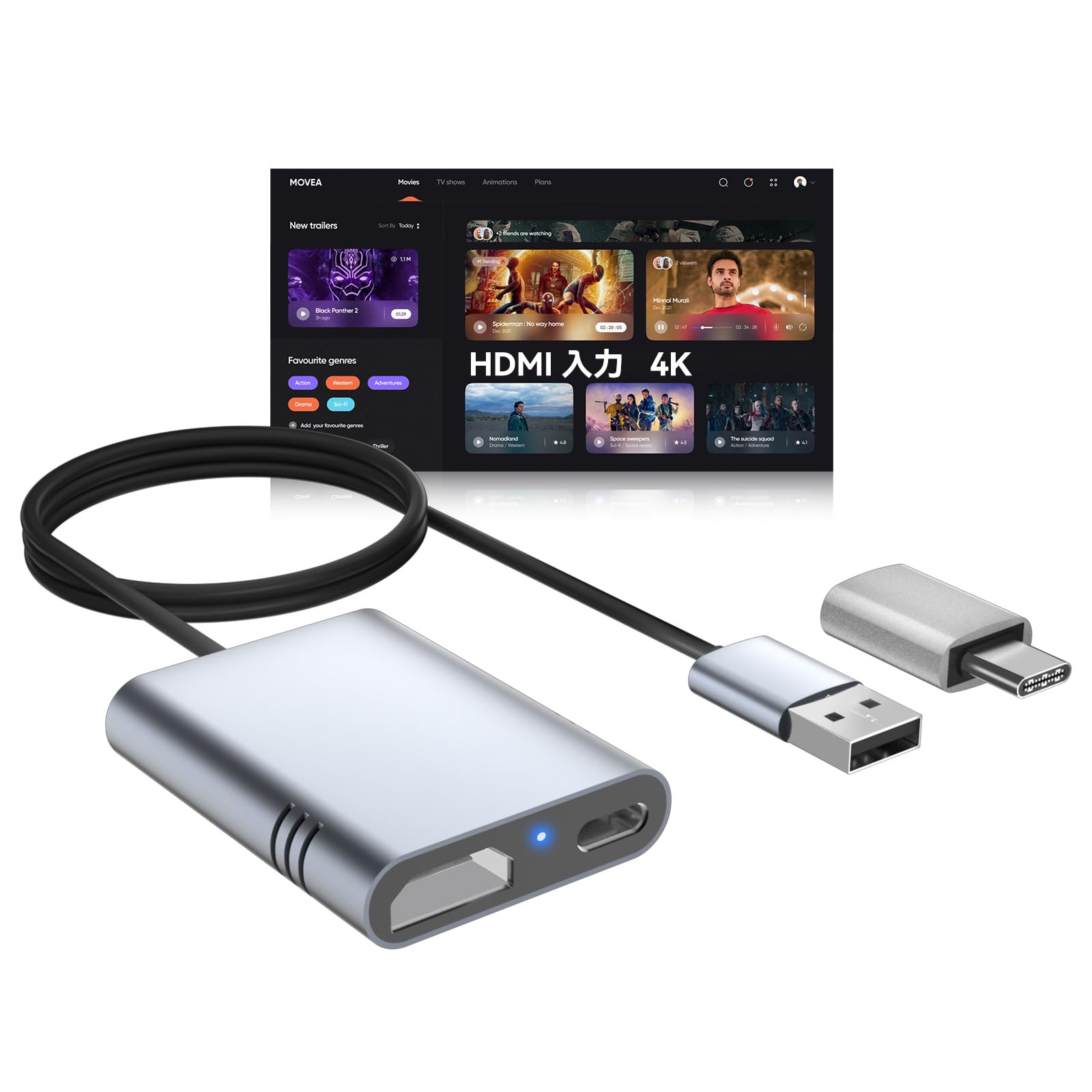 HDMIマルチメディアアダプター、HDMI入力、ワイヤレスCarPlay車載TV Amazon.co.jp: LVEHO HDMIマルチメディアアダプター、HDMI入力