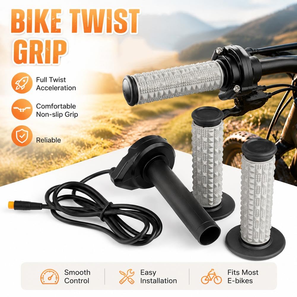 Ebike - Acelerador de giro completo para Lectric XP4 Macfox X1 HappyRun Freego, kit de agarre del acelerador estilo Surron de 3 pines, 12 V-72 V, compatible con HappyRun Freego Heybike Electric Dirt