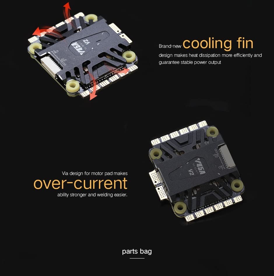ESC with cooling fin and over-current ability highlighted