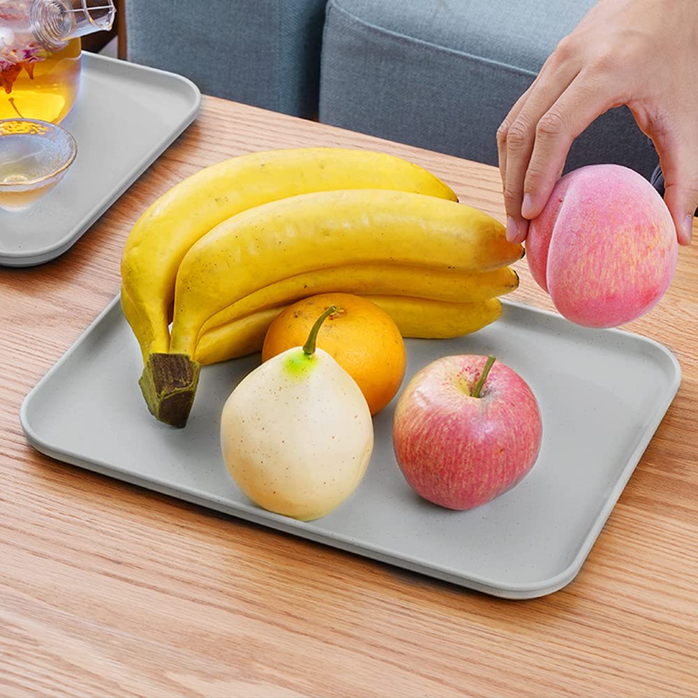 3 Pezzi Vassoio Plastica Rettangolare, Vassoio Caffe, Vassoi Fast Food, Vassoi Plastica per Feste, Cucina, Sala da Pranzo, Caffetteria, 3 Colori, 29,5 x 21 cm