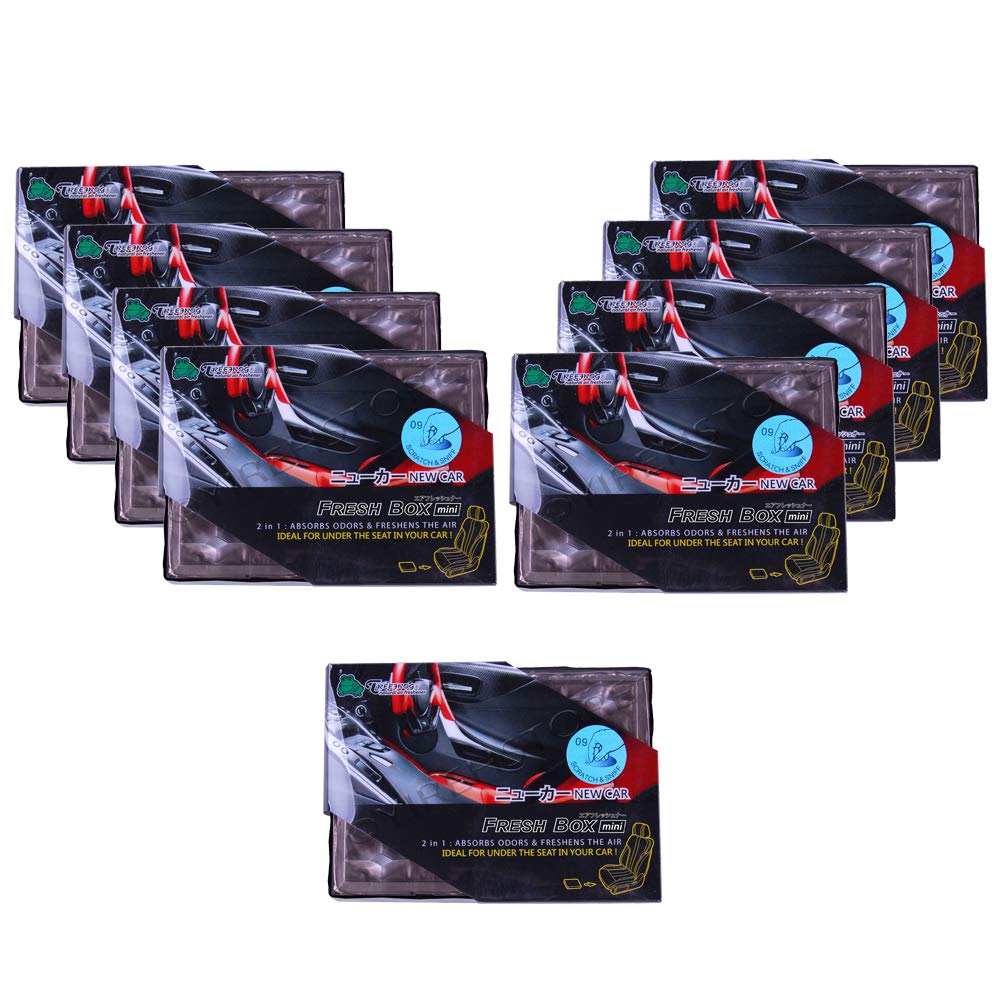 9 Packs TreeFrog FRESH BOX MINI (aka Xtreme Fresh Mini) New Car Scent Premium JDM Air Freshener