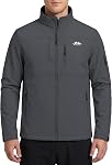 WULFUL Veste Softshell légère Manteau à vent rembourré à l'eau Soft Shell Outdoor pour homme