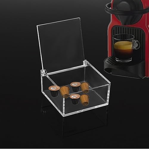 Miniatura 10 de Caja de acrílico grande transparente cajas de acrílico con tapas con bisagras, exhibición transparente, cubo cuadrado, organizador de almacenamiento