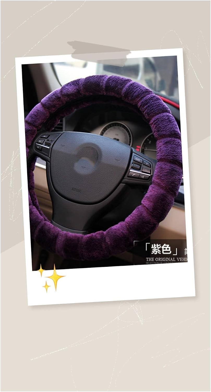 Car Steering Wheel Cover for Audi Car Steering Wheel Cover Plush Car Accessories for Men and Women Comfortable and Soft (Color : 1#)