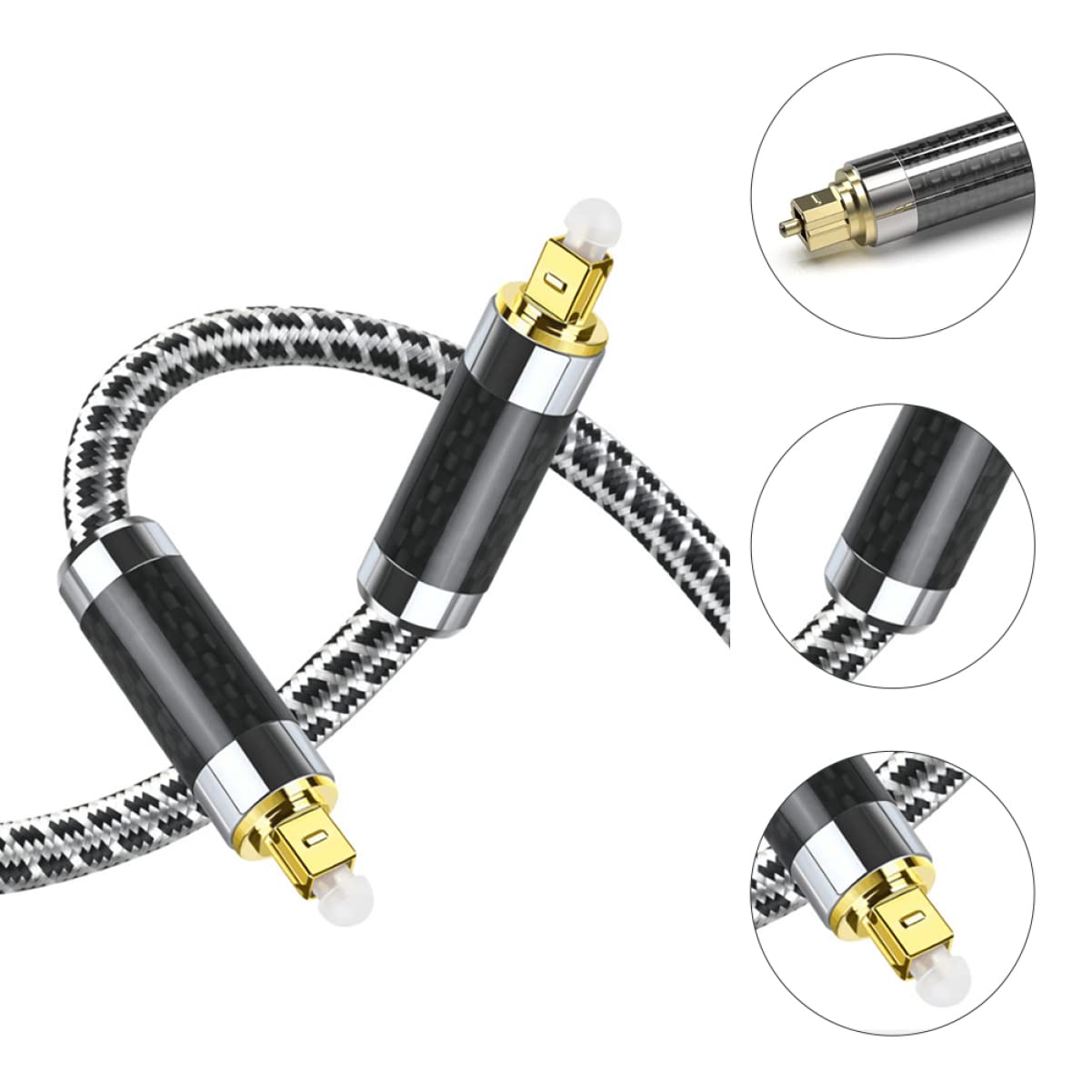 Tofficu Cavo Audio Ottico Digitale in Fibra 5m Nero per Tv