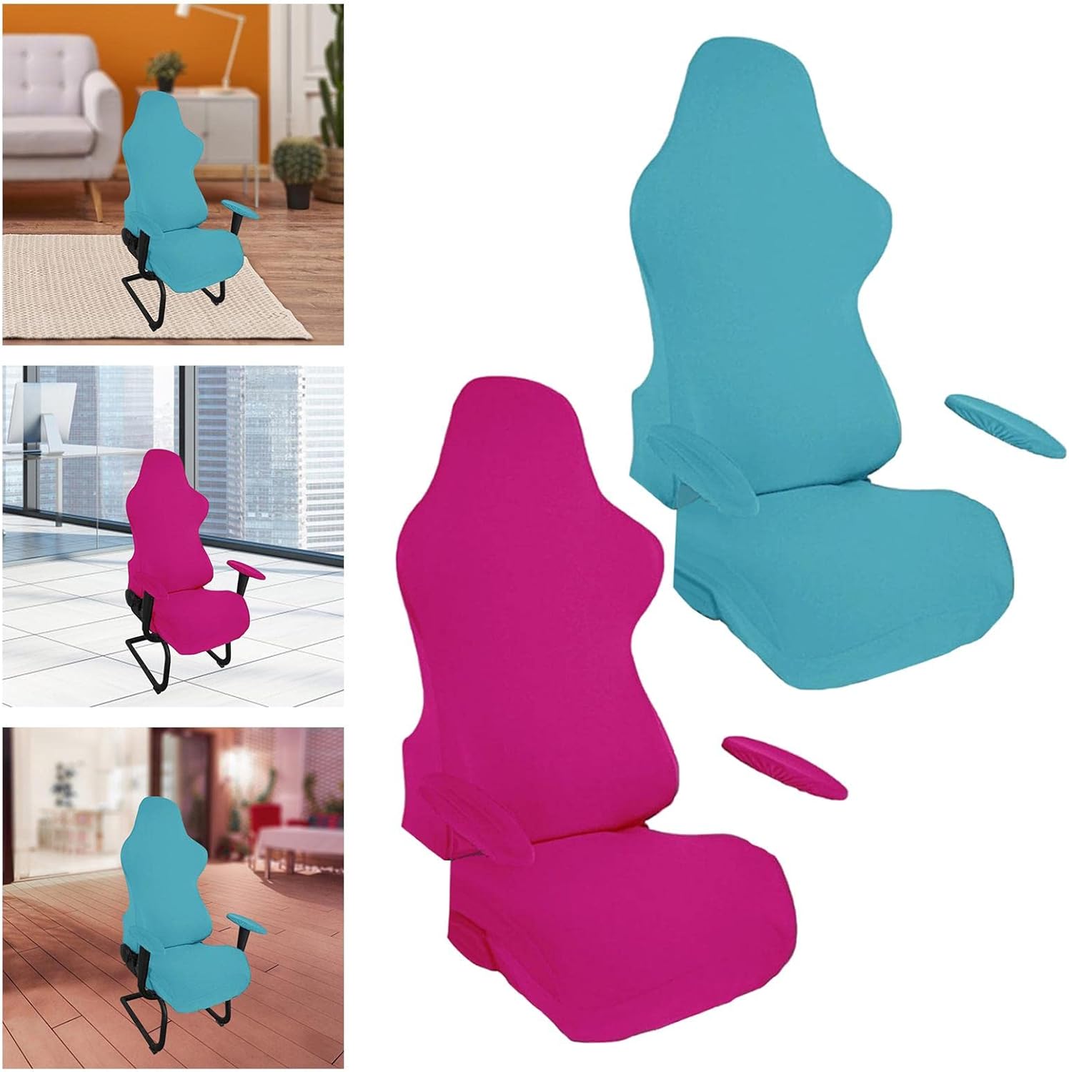 2Pcs Gaming Cover Ergonomic Washable Rotating Office