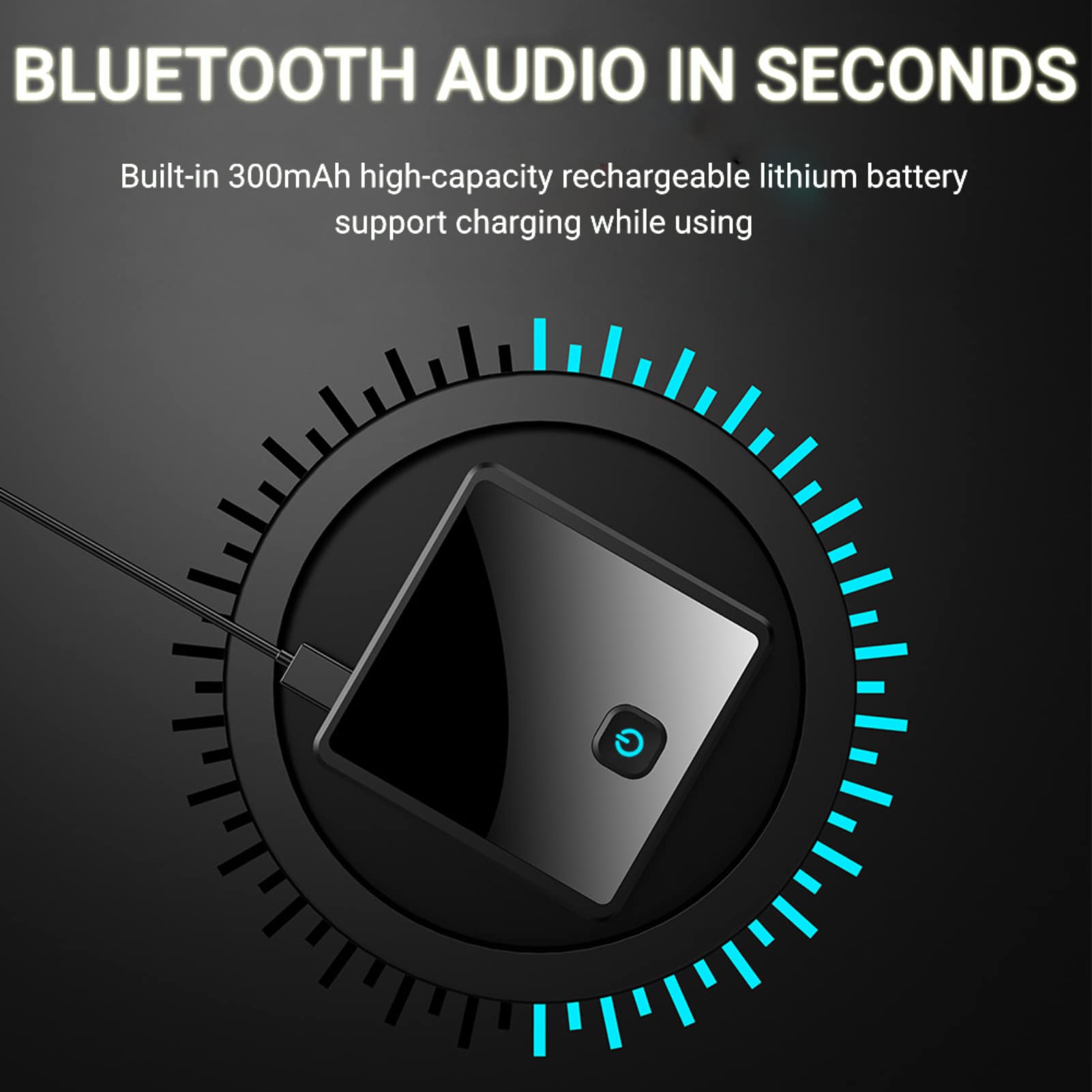 Récepteur émetteur Bluetooth 5.0, Adaptateur Audio sans Fil HiFi 2 en 1, Adaptateur Audio Optique AUX 3,5 mm, pour système stéréo TV/Maison/Voiture