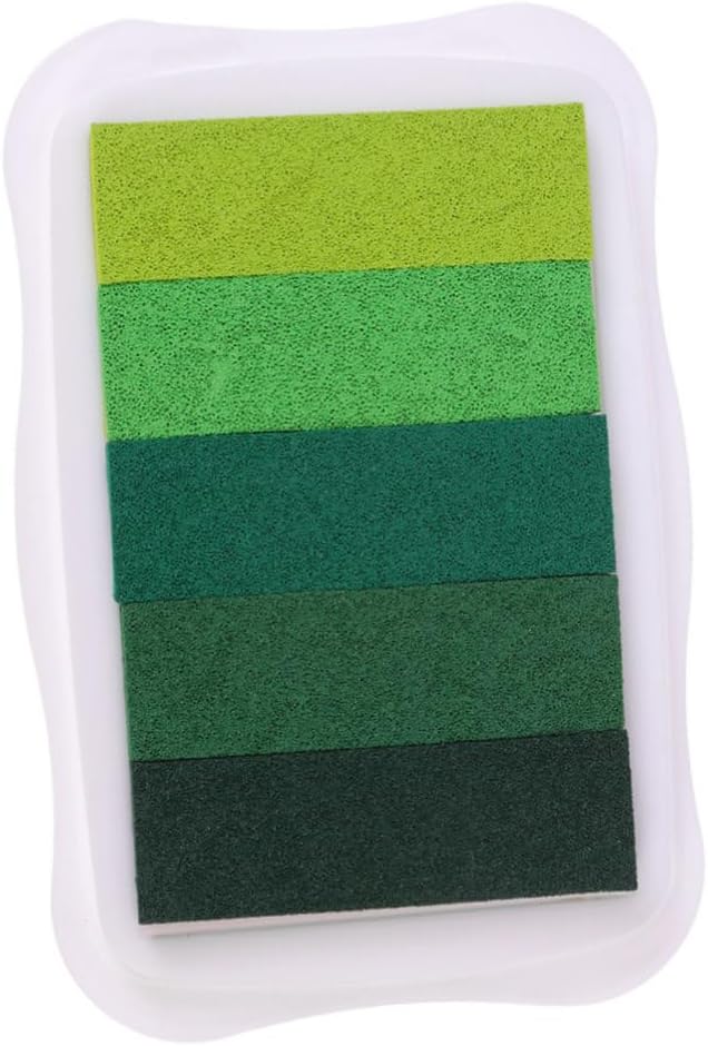 CORHAD Gradient Color Craft Ink Pad Eco-Friendly Washable Ink for Water-Based for Scrapbooking DIY Projects and Wall Art Color Options Green