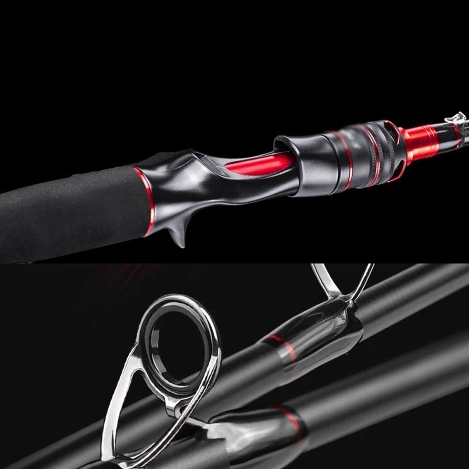 2セクション 1.8m 2.1m 2.4m ベイトキャスティングロッド 7-25g ルアー