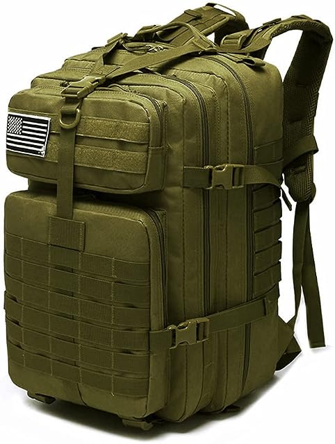 HYCOPROT Military Rucksack 40L Tactical Backpack Large Army Assault Pack Molle Bag Backpacks for Outdoor Fishing Hunting Camping Hiking