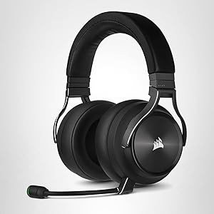 Corsair Virtuoso RGB Wireless XT Multiplatform Gaming Headset with Bluetooth - Dolby Atmos - Broadcast Quality Microphone - iCUE Compatible- PC, Mac, PS5, PS4, Nintendo Switch, Mobile - Black