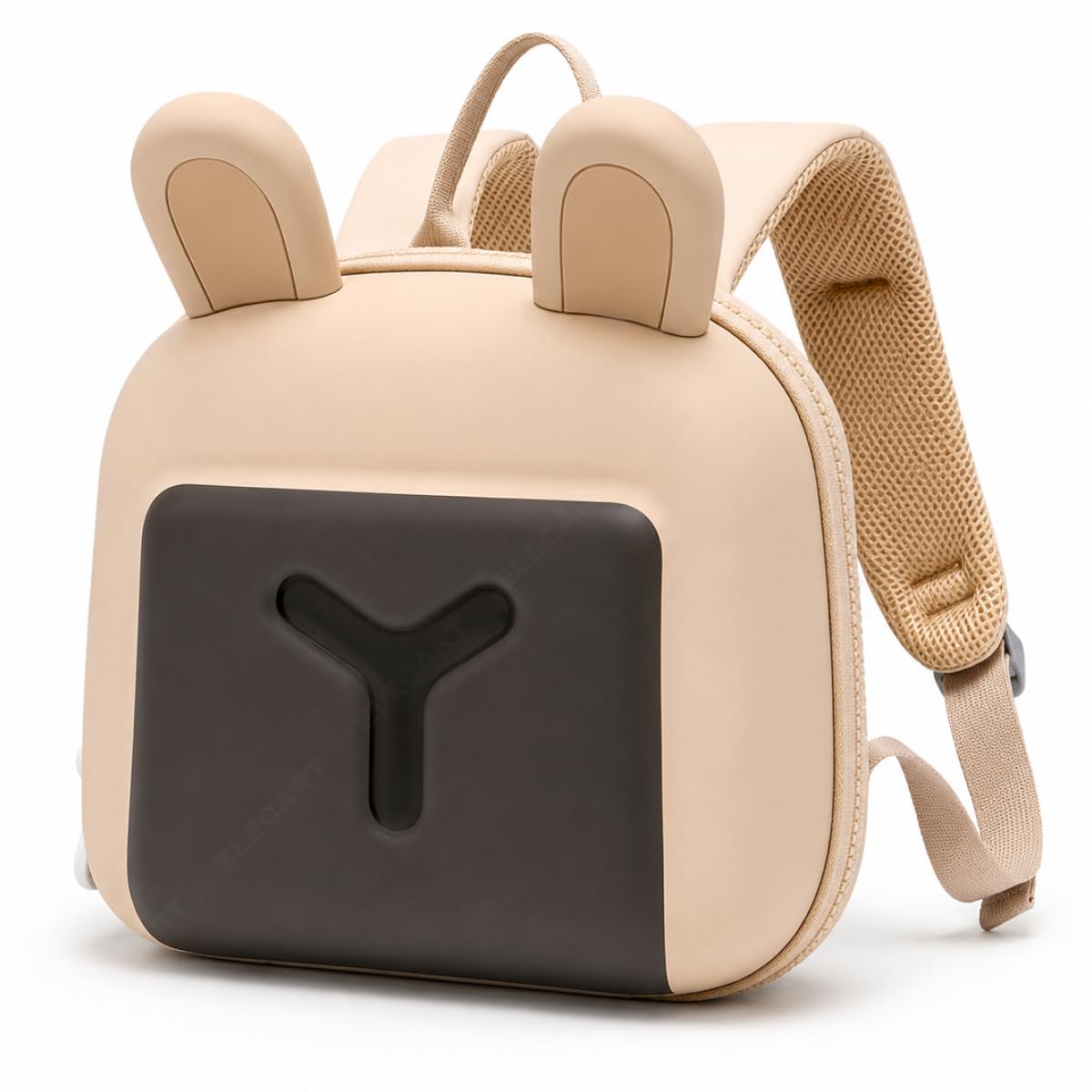 elecart Cute 3D Silicone Kids Backpack – Waterproof Lightweight Toddler School Bag for Preschool, Nursery & Travel (Beige)-picture-37