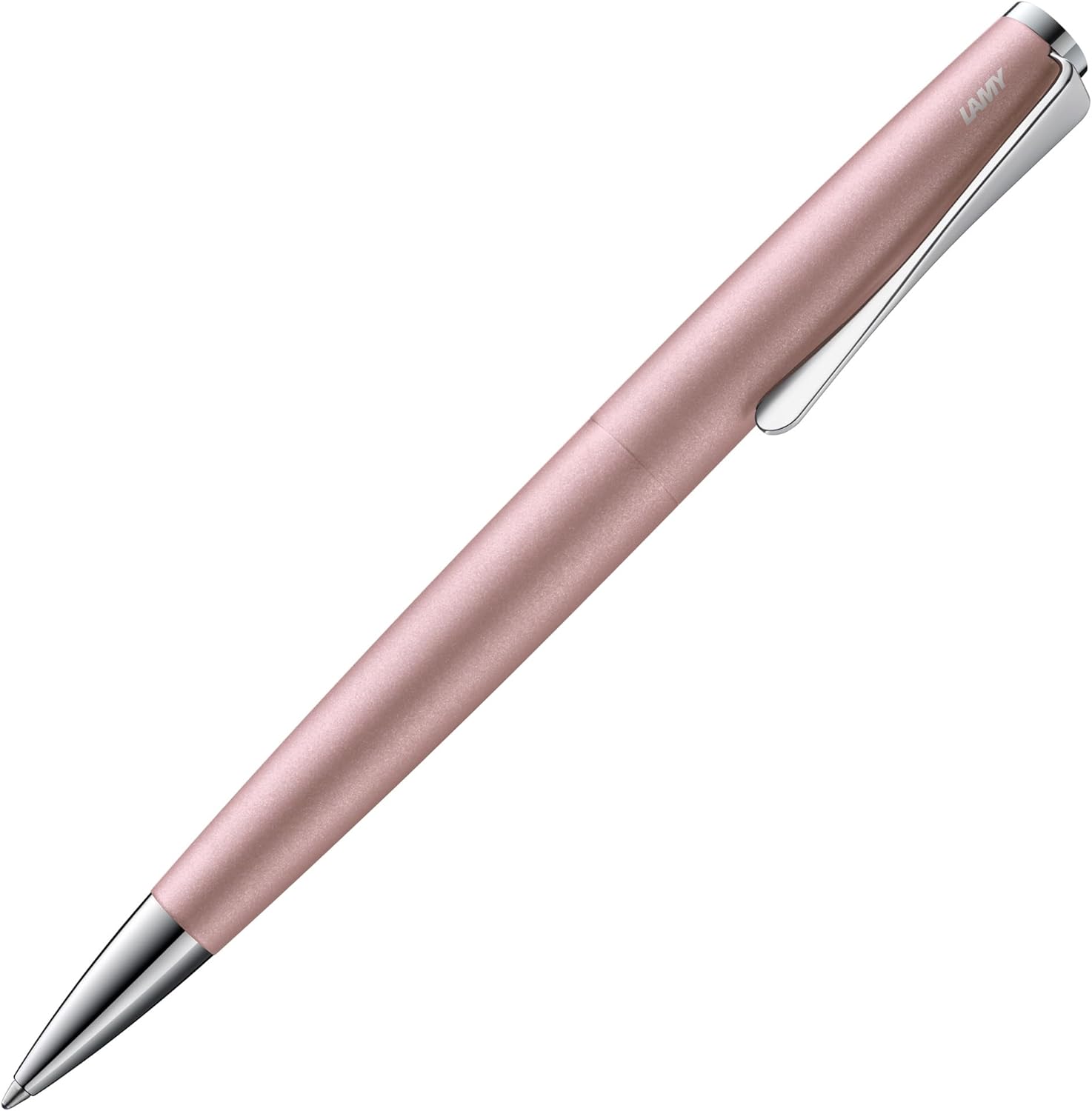Lamy Studio Premium Ballpoint Pen 269 Stainless Steel in Matte Varnish Finish, Propeller-Shaped Clip Twist Mechanism, Includes Large Refill M 16 Black M
