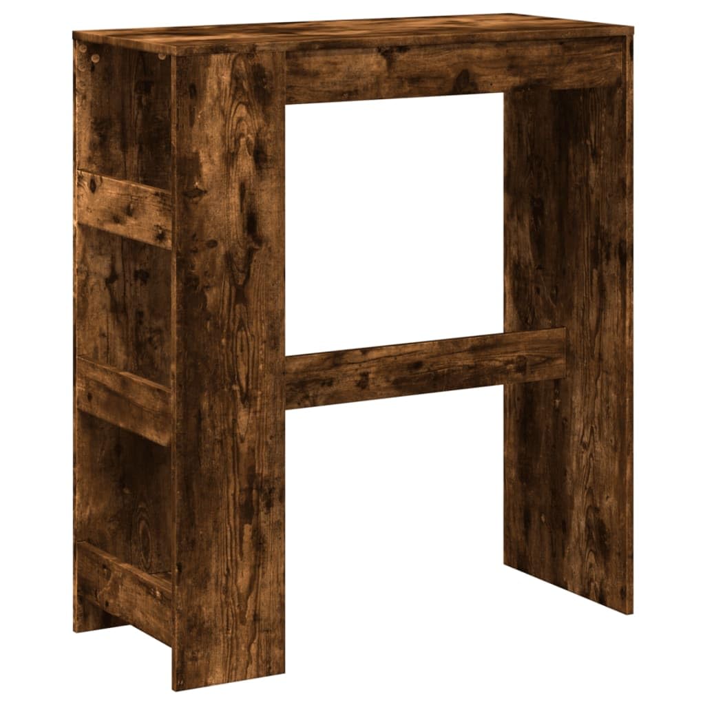 Stół barowy z regałami 90 x 40 x 103,5 cm drewno drewno wędzony dąb