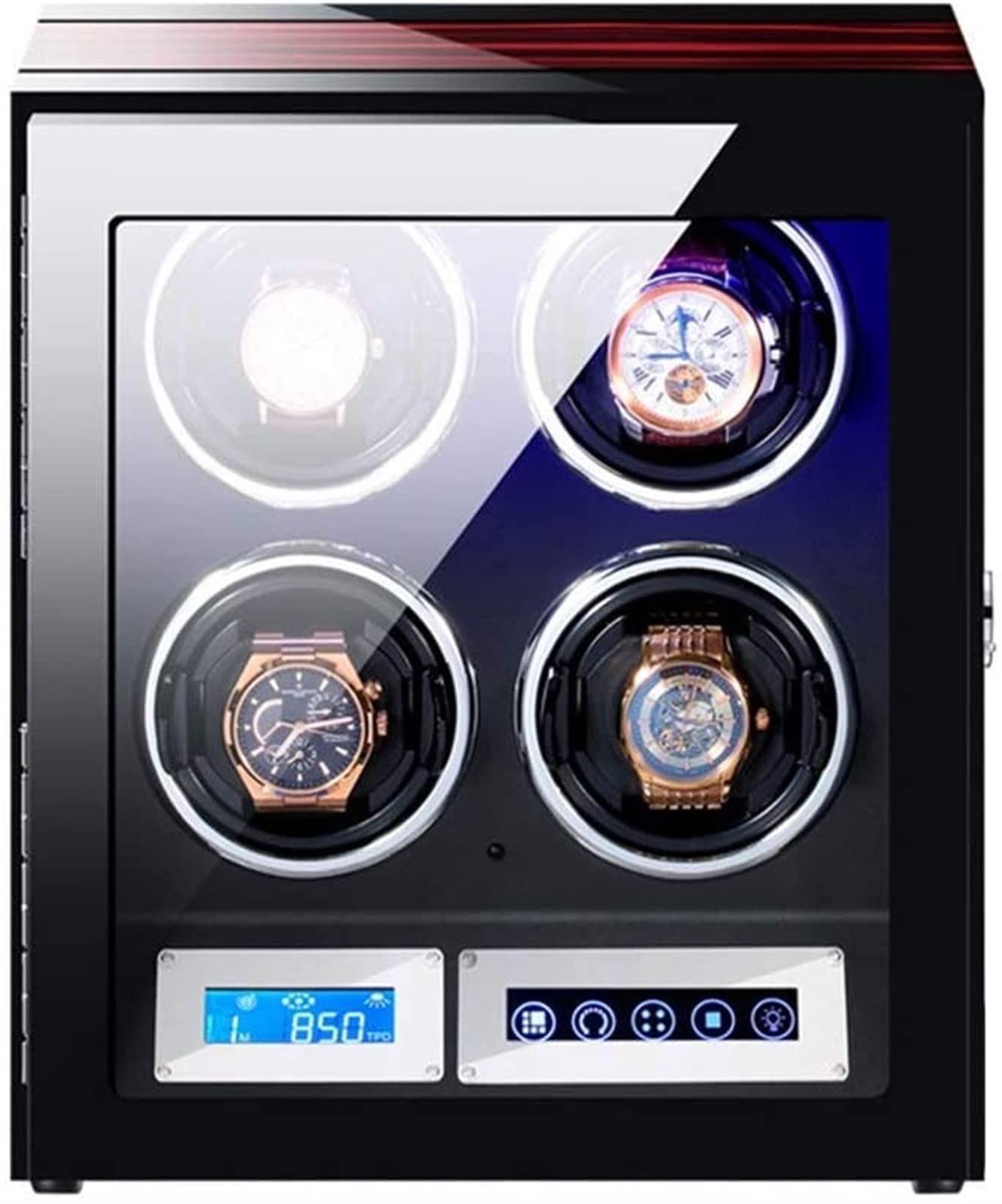 CGCSYZ Automatic Watch Winder LCD Touch Screen Display With Remote Control Built-in Illumination Flexible Watch Pillows For Men Women Accessories